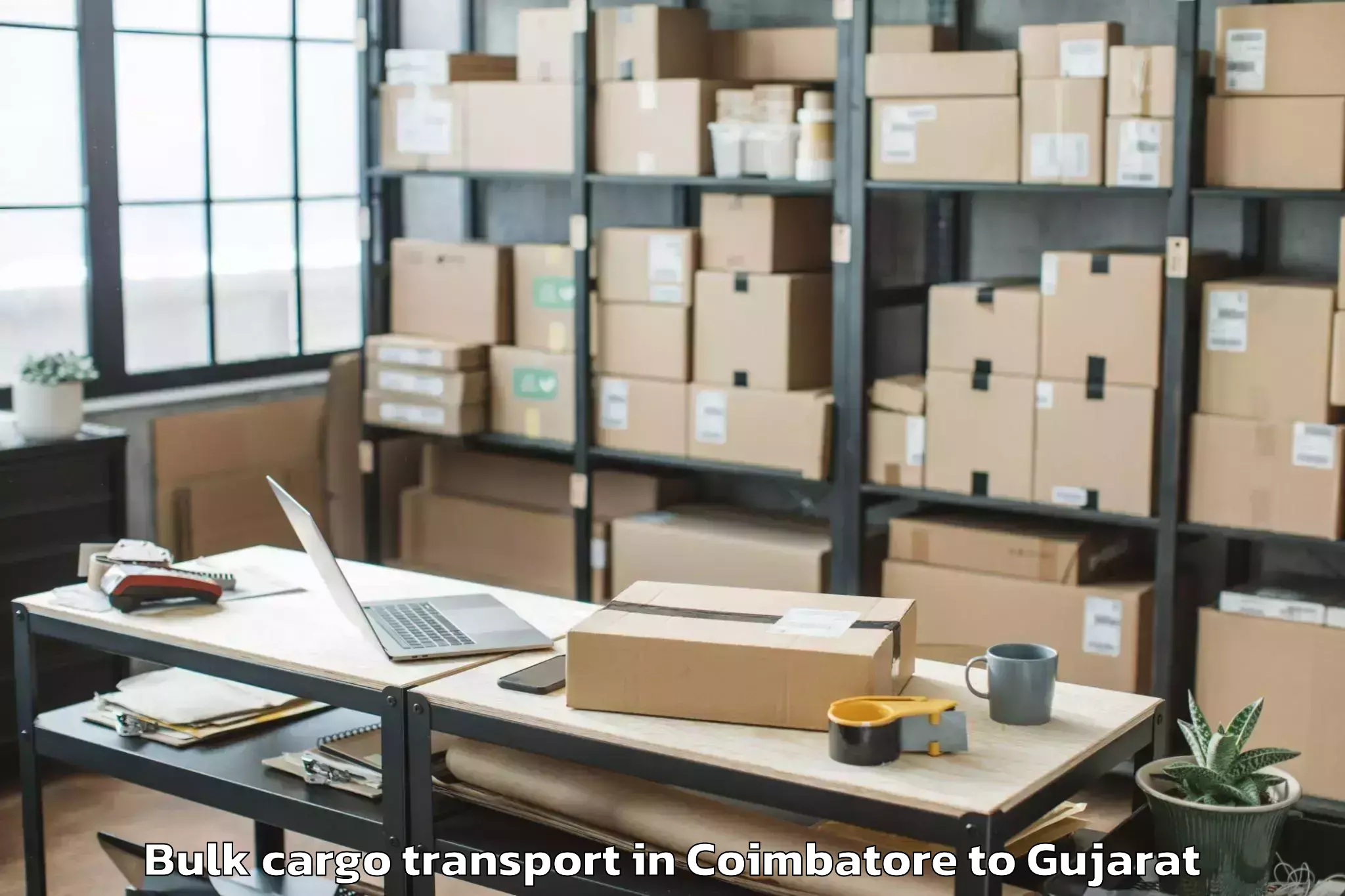 Book Your Coimbatore to Sankheda Bulk Cargo Transport Today